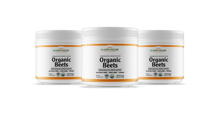 Fermented Whole Food Organic Beets, LuvByNature, 60 servings
