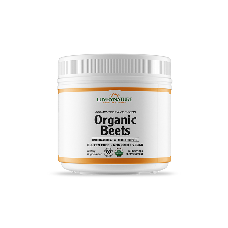Fermented Whole Food Organic Beets, LuvByNature, 60 servings