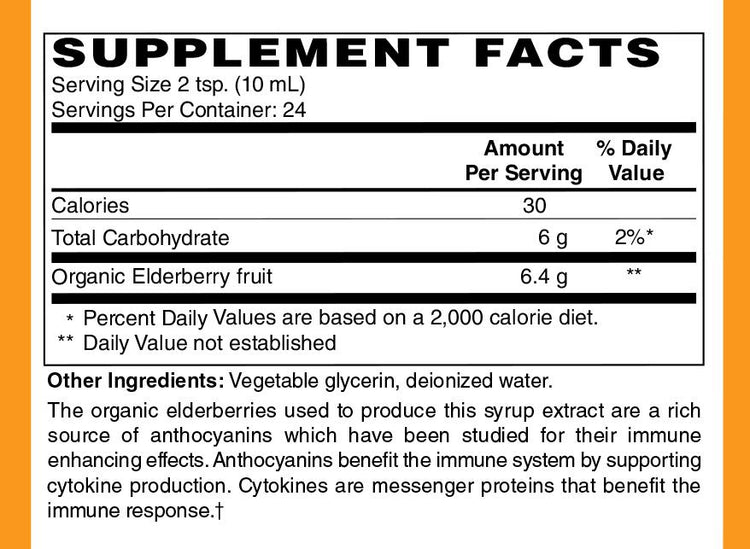 Organic Liquid Elderberry Extract