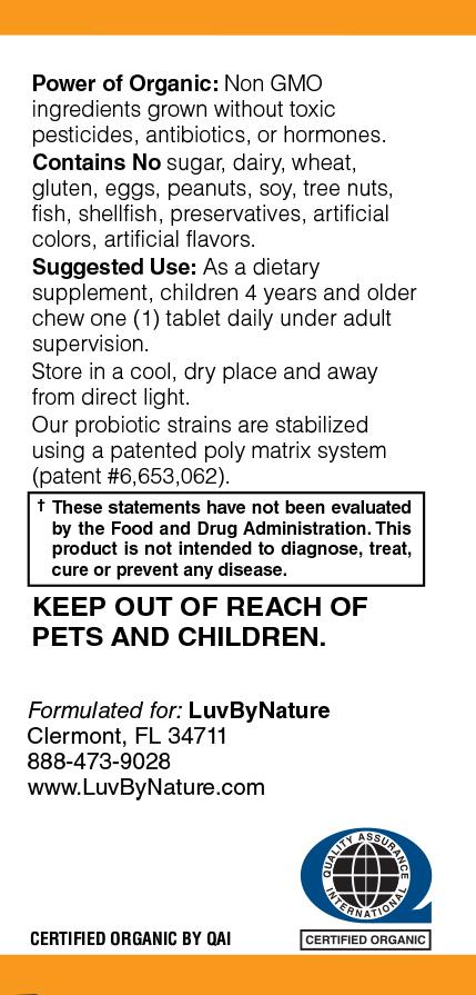 Organic Kids Comfort 5 Billion Probiotic - Strawberry Banana - LuvByNature