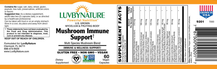 Mushroom Immune Support - LuvByNature
