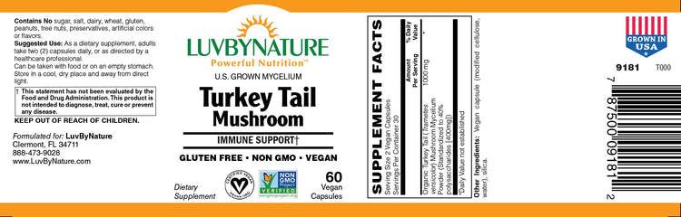 Organic Turkey Tail Mushroom - LuvByNature