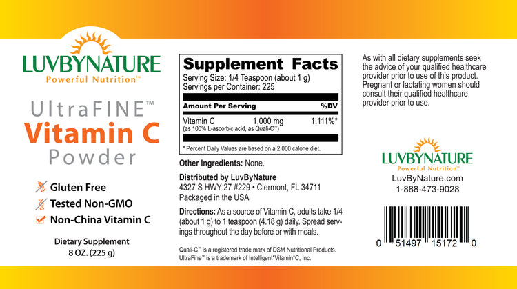 UltraFINE™ Vitamin C Powder, LuvByNature