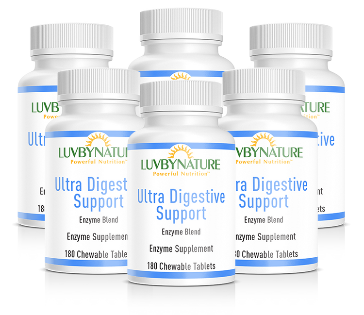 Digestive Enzymes, LuvByNature, 180 Chewable Tablets